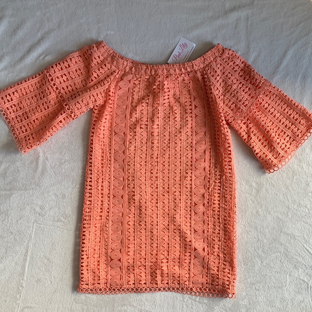 NWT The Pink Lily Boutique peach dress. Size M